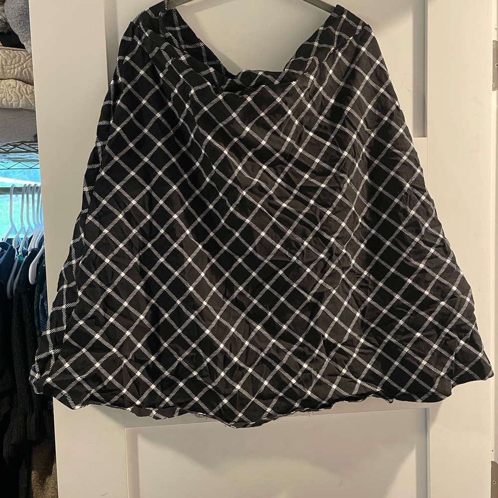 Black and White Checkered Skirt